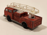 Vintage Majorette No. 207 Pompier Fire Ladder Truck Red 1/100 Scale Die Cast Toy Car Vehicle