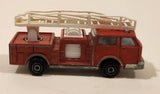 Vintage Majorette No. 207 Pompier Fire Ladder Truck Red 1/100 Scale Die Cast Toy Car Vehicle