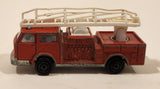 Vintage Majorette No. 207 Pompier Fire Ladder Truck Red 1/100 Scale Die Cast Toy Car Vehicle