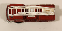 Vintage Majorette No. 207 Pompier Fire Ladder Truck Red 1/100 Scale Die Cast Toy Car Vehicle