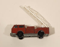 Vintage Majorette No. 207 Pompier Fire Ladder Truck Red 1/100 Scale Die Cast Toy Car Vehicle