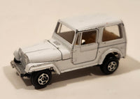 Vintage Jeep CJ-7 White Die Cast Toy Car Vehicle with Opening Hood Made in Hong Kong