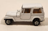 Vintage Jeep CJ-7 White Die Cast Toy Car Vehicle with Opening Hood Made in Hong Kong