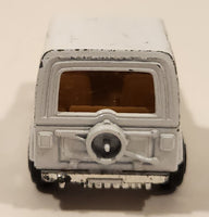 Vintage Jeep CJ-7 White Die Cast Toy Car Vehicle with Opening Hood Made in Hong Kong