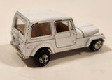 Vintage Jeep CJ-7 White Die Cast Toy Car Vehicle with Opening Hood Made in Hong Kong