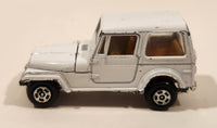 Vintage Jeep CJ-7 White Die Cast Toy Car Vehicle with Opening Hood Made in Hong Kong