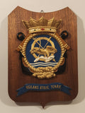 Vintage The Netherlands Dutch Navy Hr.Ms. Zeearend Vigilans Atque Tenax Crest Wood Plaque