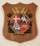 Vintage The Netherlands Dutch Navy Hr.Ms. de Ruyter C 801 Crest Wood Plaque