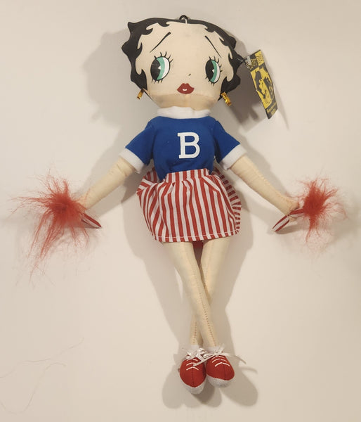 2002 Kellytoy Betty Boop Cheerleader Betty 17" Stuffed Toy Doll with Tag