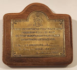 Antique 1st November 1868 J.R. Bramble Head Gamekeeper To His Grace The Duke of Gumby Poachers Shall Be Shot on First Sight Brass Plaque on Wood