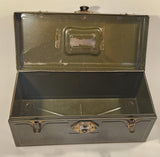 Vintage Union Utility Tool Chest Co Dark Green Metal Toolbox&nbsp;