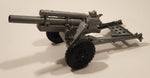 Vintage 1950s LUMAR Cannon Artillery Grey Plastic Military Army Toy with Mechanical Launcher Repaired