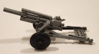 Vintage 1950s LUMAR Cannon Artillery Grey Plastic Military Army Toy with Mechanical Launcher Repaired