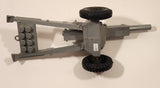 Vintage 1950s LUMAR Cannon Artillery Grey Plastic Military Army Toy with Mechanical Launcher Repaired