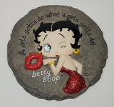 Spoontiques KFS FS Hearts FS Betty Boop A Girls Gotta Do What A Girls Gotta Do! Stone Look Resin Wall Plaque