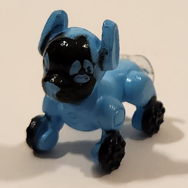 Zuru WowWee Chippies Blue Robotic Dog 7/8" Tiny Miniature Plastic Toy