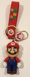 Nintendo Super Mario Mario 2 3/4" Rubber Key Chain Ring Clip