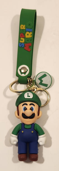 Nintendo Super Mario Luigi 3" Rubber Key Chain Ring Clip