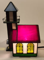 Church Chapel Building Shaped Stained Glass Lamp