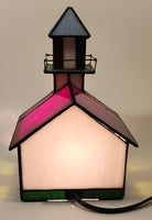 Church Chapel Building Shaped Stained Glass Lamp