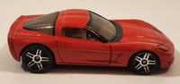 2004 Hot Wheels First Editions Corvette C6 Enamel Bright Red Die Cast Toy Car Vehicle