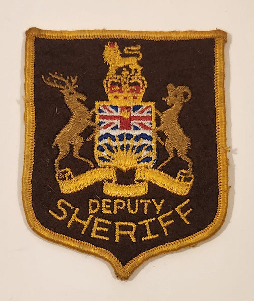 Vintage British Columbia Deputy Sheriff 2 3/4" x 3 1/4" Fabric Patch Badge