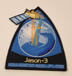 Jason-3 NOAA EUMETSAT NASA JPL CNES 3 1/2" x 4" Fabric Patch Badge