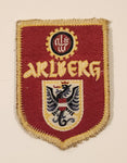 Vintage Arlberg AL & W Austria Patch 2" x 2 3/4" Fabric Patch Badge