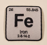 FE Iron Element Periodic Table 2" x 2" Fabric Patch Badge