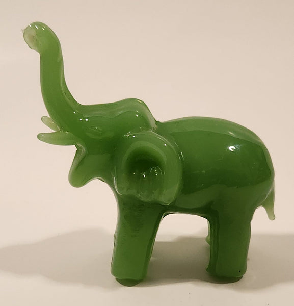 Jade Elephant 3 1/4" Hand Carved Figurine