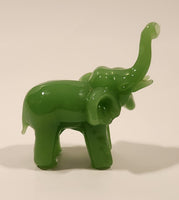 Jade Elephant 3 1/4" Hand Carved Figurine