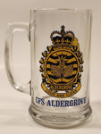 Lions Club International Canadian Forces CFS Aldergrove Loud and Clear Naval Radio Section 5 1/2" Glass Mug Cup