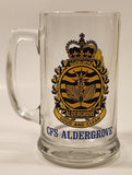 Lions Club International Canadian Forces CFS Aldergrove Loud and Clear Naval Radio Section 5 1/2" Glass Mug Cup