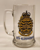 Lions Club International Canadian Forces CFS Aldergrove Loud and Clear Naval Radio Section 5 1/2" Glass Mug Cup