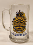 Lions Club International Canadian Forces CFS Aldergrove Loud and Clear Naval Radio Section 5 1/2" Glass Mug Cup