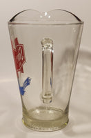 Vintage Schmidt Beer The Brew That Grew With The Great Northwest 9" Tall Heavy Glass Beer Pitcher Jug