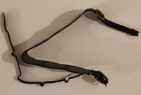 Black Leather Horse Brass Martingale Harness Strap To Hold 6