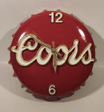 Rare Vintage Style Coors Red 3D Bottle Cap Shaped Clock