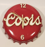 Rare Vintage Style Coors Red 3D Bottle Cap Shaped Clock