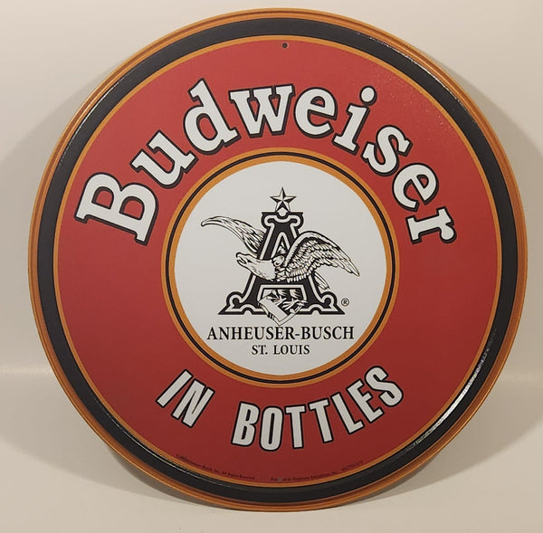 2004 Anheuser-Busch St. Louis Budweiser In Bottles 11 1/2" Tin Metal Beer Sign