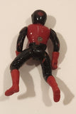 Red and Black Motocross Dirt Bike Rider with Helmet 2 1/4" Tall Toy Action Figure