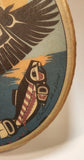 Clarence A. Wells Port Simpson, B.C. Aboriginal Art Eagle and Salmon Deer Hide Rimmed Drum Print