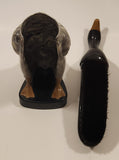 Vintage 1960's Duck Shoe Brush in Plastic Holder with Feet Made in England