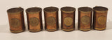 Antique Brass and Copper Aztec Mayan Calendar Small Mug Set of 6