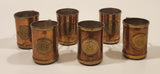 Antique Brass and Copper Aztec Mayan Calendar Small Mug Set of 6