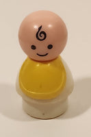 Vintage Fisher Price Little People Baby Boy Yellow Big White Toy Figure