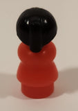 Vintage Fisher Price Little People Black Hair Mom Red Toy Figure