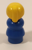 Vintage Fisher Price Little People Blonde Hair Mom Blue Toy Figure