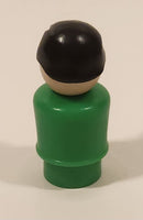 Vintage Fisher Price Little People Black Hair Dad Green Toy Figure