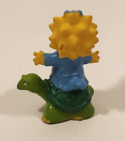 1990 TCFFC 139 The Simpsons Maggie Simpson on Turtle 2 3/4" Tall Rubber Toy Figure